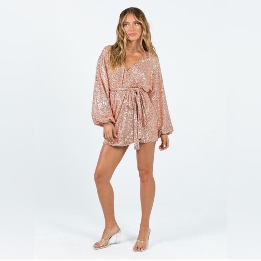 Princess Polly Rose Gold Sequin Mini Dress